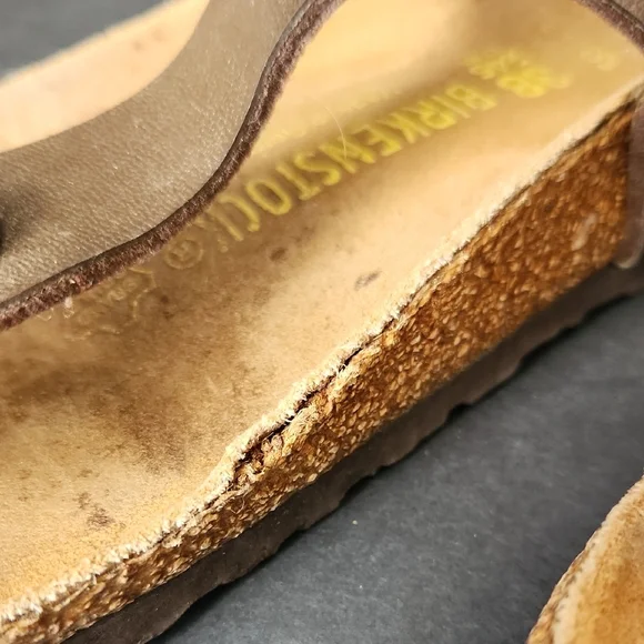Birkenstock Gizeh Sandals Women EU 38 US 7-7.5 Brown Comfort Toe Thong - Picture 6 of 7